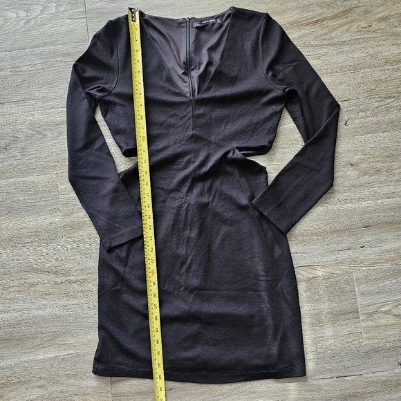 Zara Trafuluc Bodycon Cutout Long Sleeve Black Dress - Picture 7 of 8